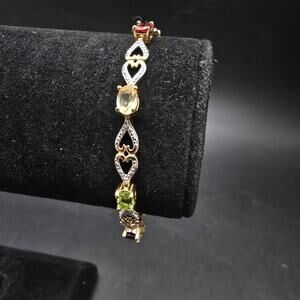 Ross Simons Sterling Silver Gemstone Tennis Bracelet 925